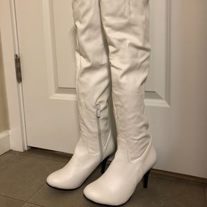 New White over the knee boots